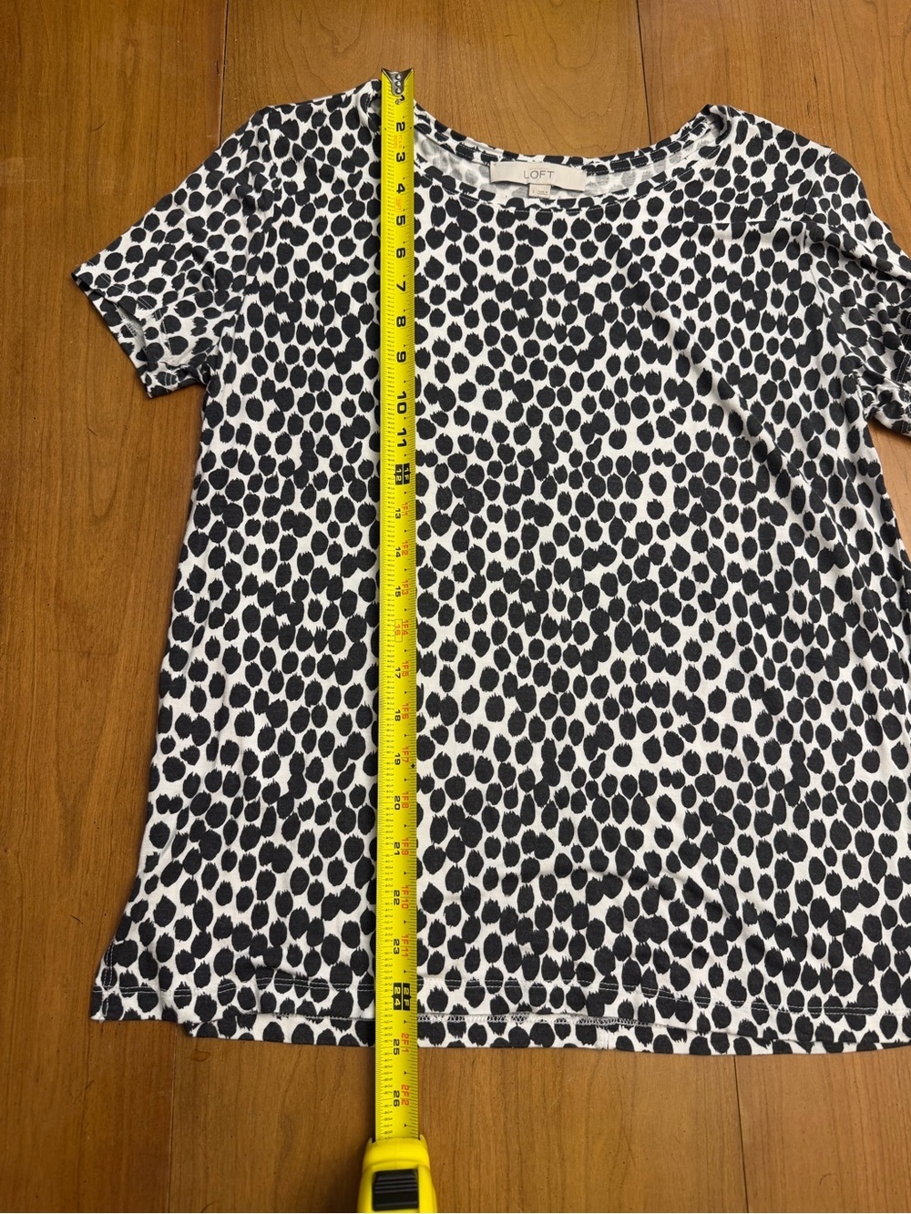 LOFT Animal Print Short-Sleeve Tee | OfficeCore Business Casual Safari Travel |S - Picture 9 of 9
